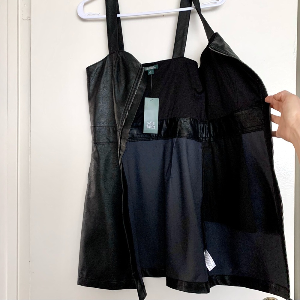 Wild Fable Black Faux Leather Dress - Picture 5 of 10